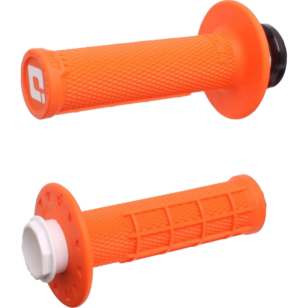 ODI MX MICRO-X HALF WAFFLE LOCK ON GRIP ORANGE - 2T / 4T