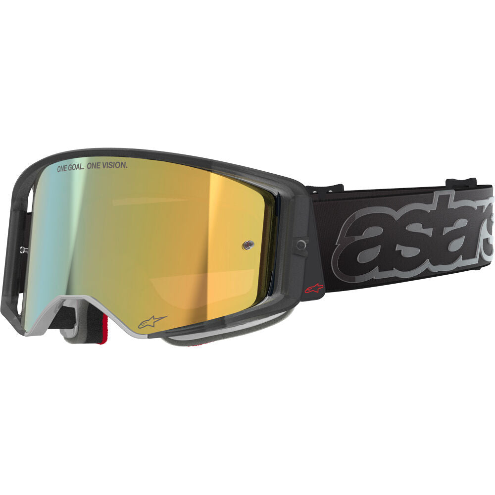 Alpinestars Supertech Vista Black Gold Mirror Goggles