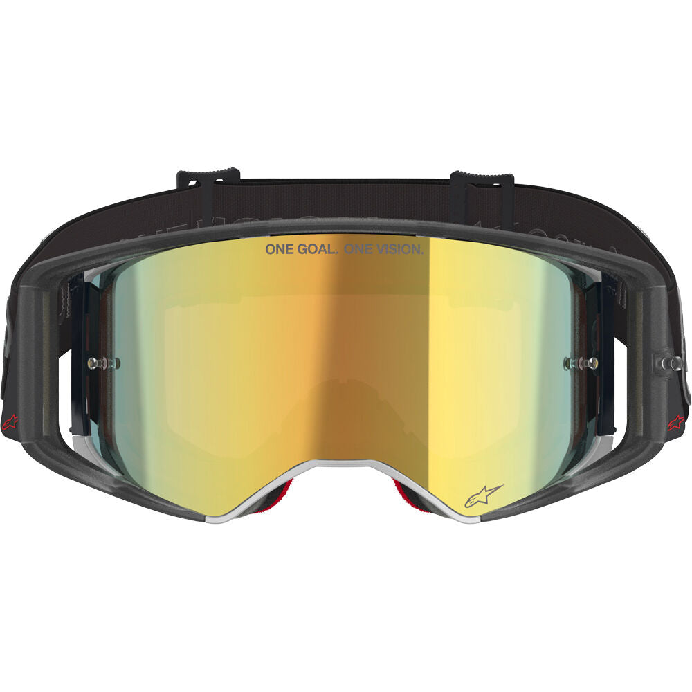 Alpinestars Supertech Vista Black Gold Mirror Goggles