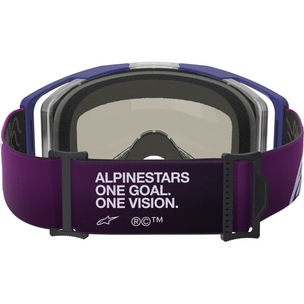 Alpinestars Vision 8 Corp Purple / Light Grey Silver Mirror Goggles