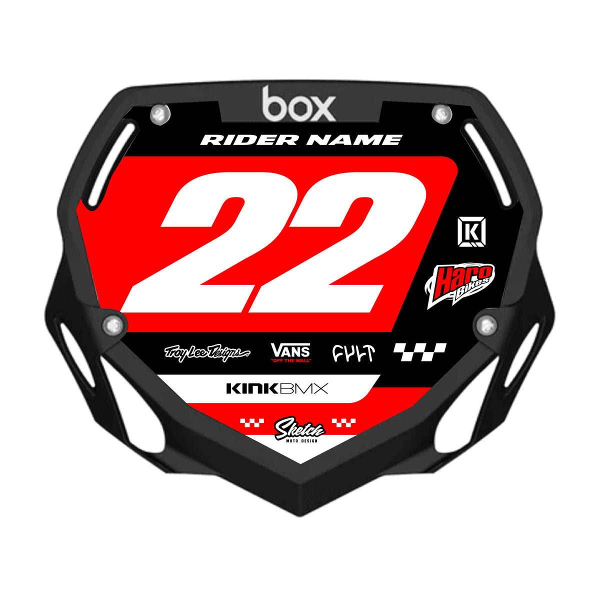CUSTOM BMX PLATE GRAPHIC - RACER