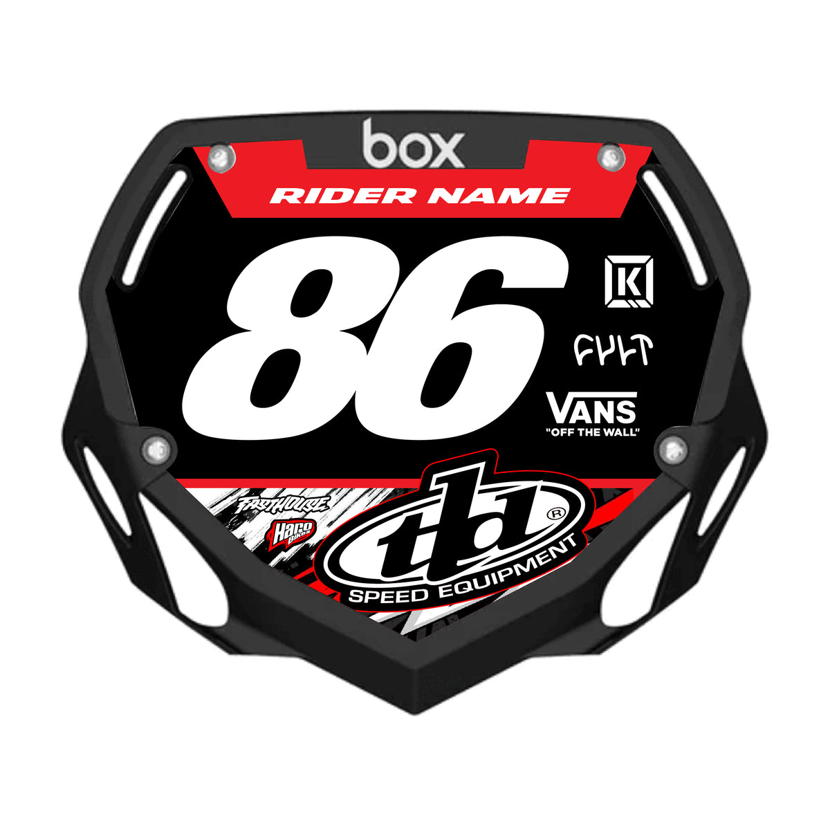 CUSTOM BMX PLATE GRAPHIC - ELIMINATOR