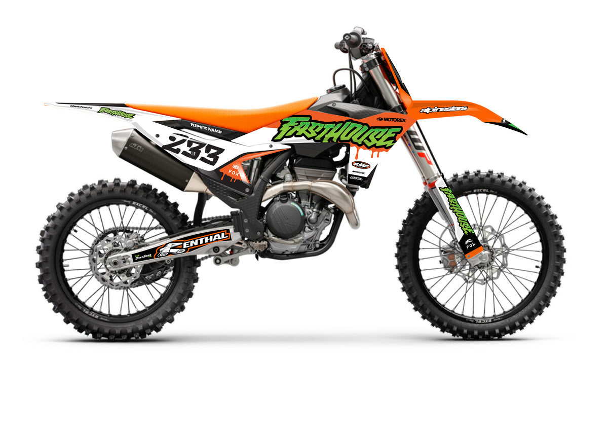 KTM GRAPHICS KIT - THRASH HOUSE DRIP - GREEN